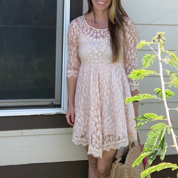 Free People Blush Lace Dress - Picture 2 of 5